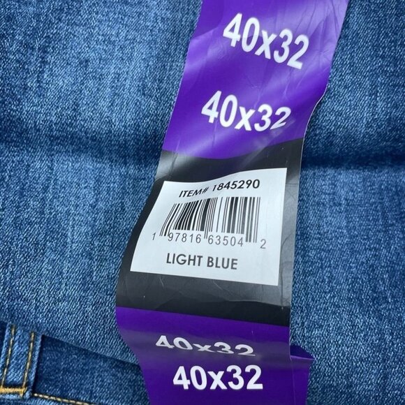 Lucky Brand 223 Straight Jeans Mens 40x32 Stretch Denim Light Blue New a0138 - Picture 5 of 6